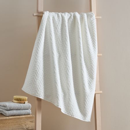Полотенце махровое Зигзаг/Zigzag, экрю полотенце tissage махровое белый 40х60 см