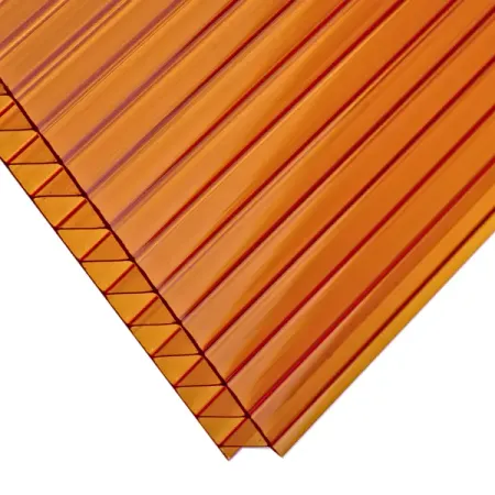 Поликарбонат сотовый Киви 10 мм 1.05x2 м янтарный 25% поликарбонат сотовый practiq 6000х2100х4мм прозрачный