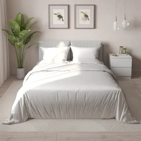 Комплект постельного белья Mona Liza двуспальный сатин белый