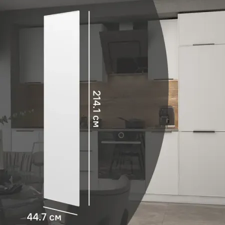 Фасад для кухонного шкафа Инта 44.7x214.1 см Delinia ID МДФ цвет белый huano микропереключатель для мыши синяя оболочка белая точка 20 млн циклов