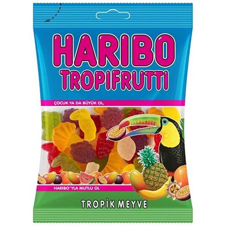 Жевательный мармелад Haribo тропические фрукты 80 г ы шерстяной креатив woolla wb 0168 фруктово ягодные   для валяния