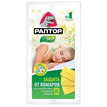 Пластины от комаров Раптор BIO, 10 шт