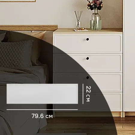 Фасад комода Лион Амьен 79.6x22x1.9 см МДФ цвет белый 1x защита   мягкие силиконовые ручки для детской мебели ручки для выдвижных ящиков ручки для комода для детской спальни ручки