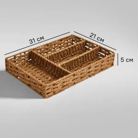 Органайзер для хранения 31x5x21 см бумага цвет коричневый