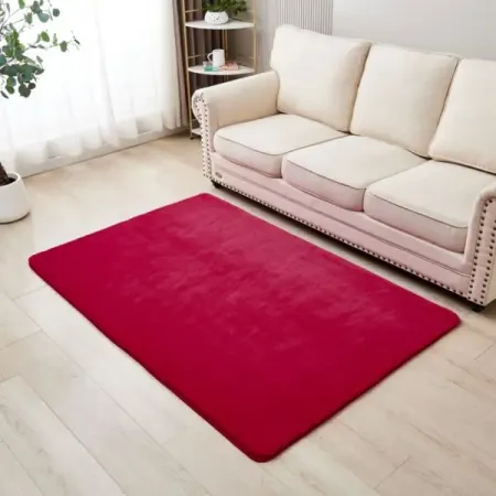 Ковер Bingo прямоугольный 120x180 см полиэстер цвет брусничный пушистый декоративный ковёр alfombra