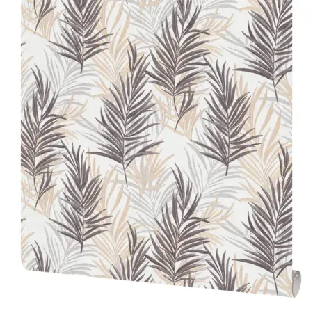 Обои флизелиновые Московская обойная фабрика Дайкири бело-черные 1.06 м 4308-1