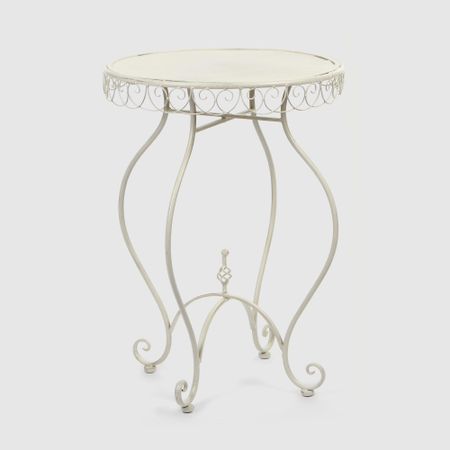 Стол садовый декоративный Anxi jiacheng металлический белый 56x56x77 см