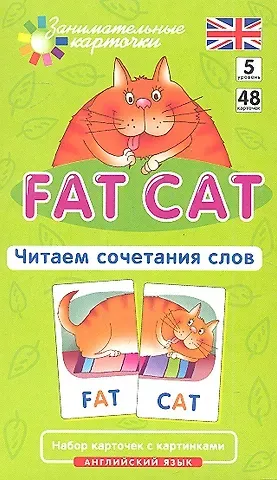 Татьяна Борисовна Клементьева Наглядное пособие. Fat Cat. Читаем сочетания слов. Английский язык, Level 5. Набор карточек с картинками