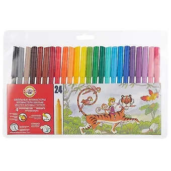 Фломастеры Koh-I-Noor, 24 цвета