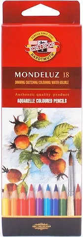 Карандаши цветные Koh-I-Noor, Mondeluz, акварельные 18 цветов