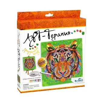 Набор для творчества. Арт-терапия. Алмазные узоры. Крадущийся тигр. 20x20см Арт. 06421