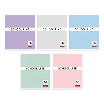 Тетрадь в клетку Listoff, Basic line, 96 листов, в ассортименте