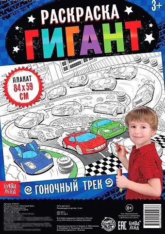 А. Бажева, Е. Обоскалова, А. Штемберг Гоночный трек. Раскраска-гигант