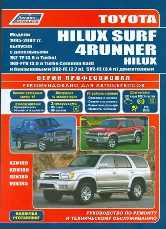 Toyota HiLux Surf 4Runner HiLux Мод. 1995-2002 гг. вып. с дизельн. 1KZ-TE (мПрофессионал)