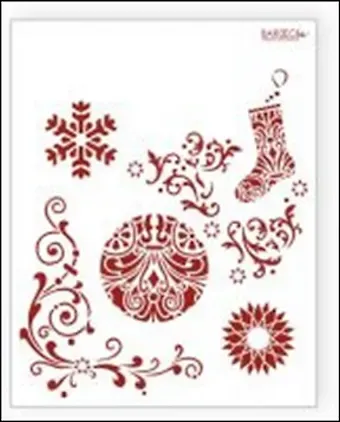 Трафарет пластиковый многоразовый Шар Носочек Ажур (20х25) (НГ016)