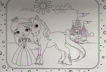 Чудесный чемоданчик. Раскраска. Принцесса