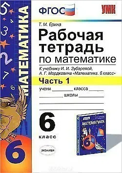 Татьяна Михайловна Ерина Математика. 6 класс. Рабочая тетрадь к учебнику И. Зубаревой и др. 