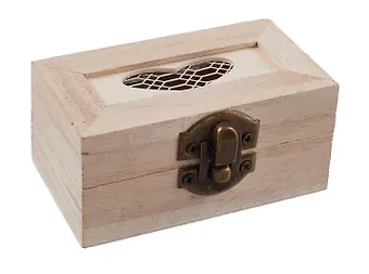 Шкатулка Сердце (вырубка), малая 9*5*4/8,9*5*3,7см, дерево, 11-08023-J2