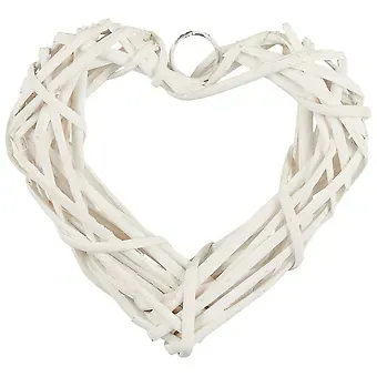 Заготовка из ротанга Сердце, 15*15, белый (11-00500-302515)