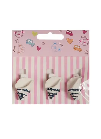 Набор прищепок декоративных, 3 шт, полистоун,ракушка