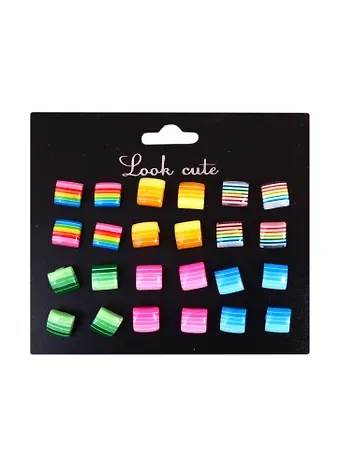 Бижутерия в наборе парами, 12 пар, радуга (11-04827-J17)