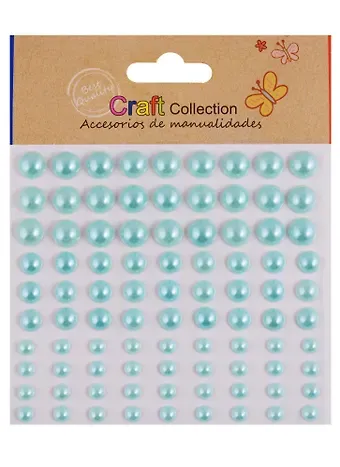 Полубусины жемчуг микс размеров, 90 шт, голубые