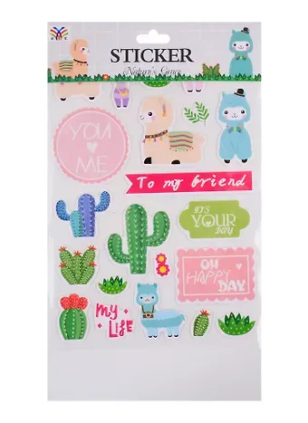 Стикеры бумажные  Лама