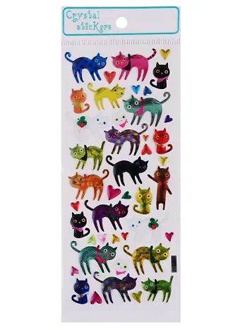 Наклейки эпоксидные Коты