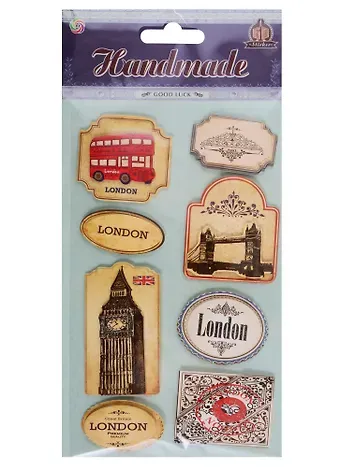 Наклейки 3D, бумажные Лондон