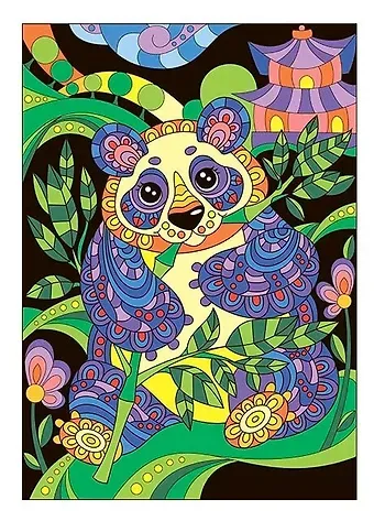 Набор для творчества LORI Картина по номерам для малышей Панда Ркн-014