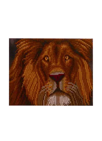 Алмазная мозаика ТМ Рыжий Кот 22х32см с подрамником с полным заполнением (класс.)  (15 цв.) ВЗГЛЯД ЛЬВА (Арт. AC22101)