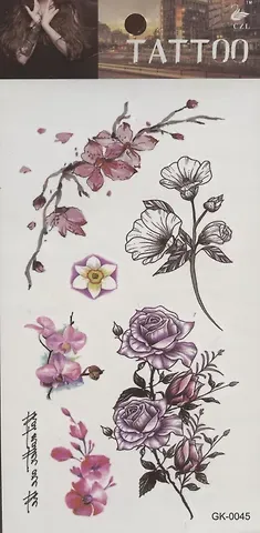 Тату Розы, 3 вида (GK-0033)(GK-0040)(GK-0045)(9,7*19,8)