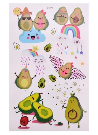 Тату Avocado style, 15,5*8, (микс)(орр)
