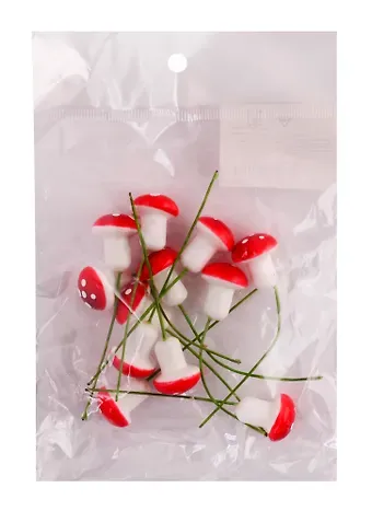 Искусственный декор Мухоморчики  2см*12шт (орр)