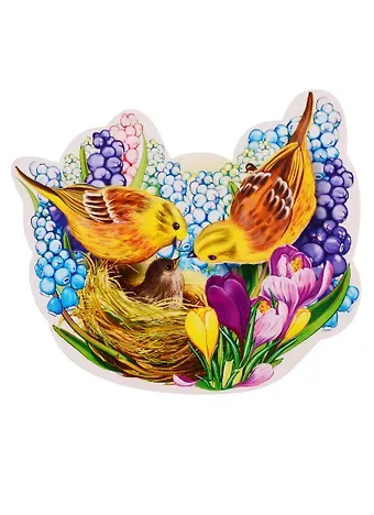 Плакат Птички с птенцом