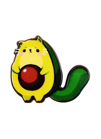 Значок Авокадо Кот (акрил)