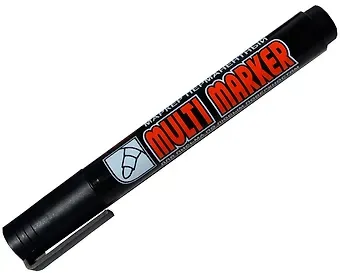 Маркер перманентный Crown, Multi Marker, черный 1-2 мм