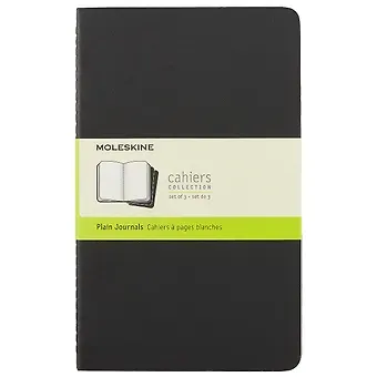 Набор книг для записей Moleskin Cahier Journal Large, 3 штуки, чёрные, 40 листов, А5