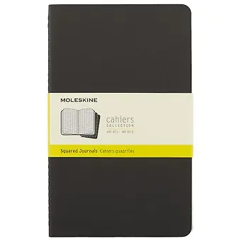 Набор книг для записей Moleskin Cahier Journal Large, 3 штуки, чёрные, 40 листов, А5