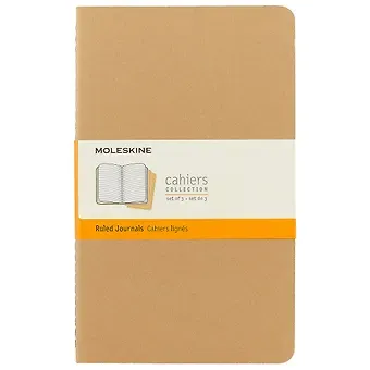 Набор книг для записей Moleskin Cahier Journal Large, 3 штуки, линейка, мягкая обложка, 40 листов, А5