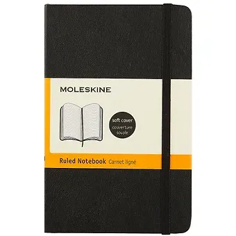 Записная книжка Moleskine Classic Soft, линейка, чёрная, 96 листов, А6