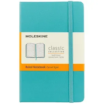 Записная книжка Moleskine Classic Pocket, линейка, голубая, 96 листов, А6