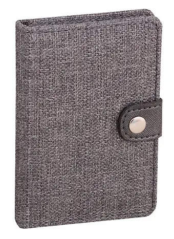 Алфавитная книга на кнопке А7, 64 листа, графит