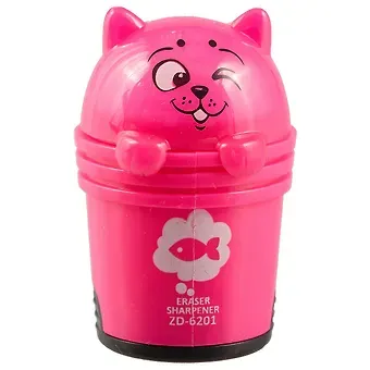 Точилка с ластиком «Кот в корзинке», 6 x 3.5 см