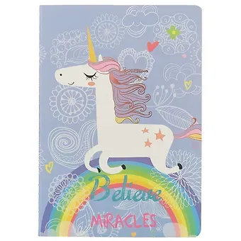 Тетрадь в клетку Rainbow unicorn, 40 листов, в ассортименте