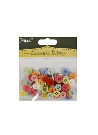 Пуговицы пластмассовые 4 отверстия (11022802) (d=0,7см) (80шт) (упаковка)