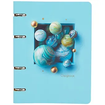 Тетрадь на кольцах в клетку Listoff, 