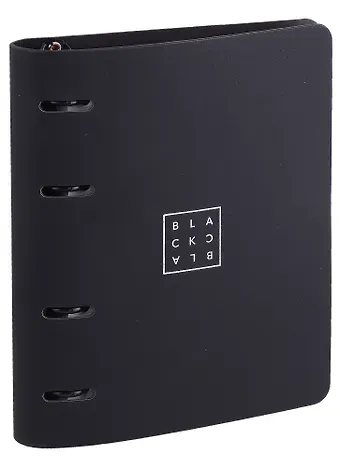 Тетрадь на кольцах в клетку InFolio, Black, 120 листов