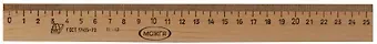 Линейка 25см деревянная