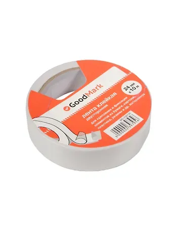 Лента клейкая 24мм*10м двустор. бум.основа, GoodMark